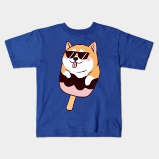 Ice Cream Shibe 02 Kids T-Shirt